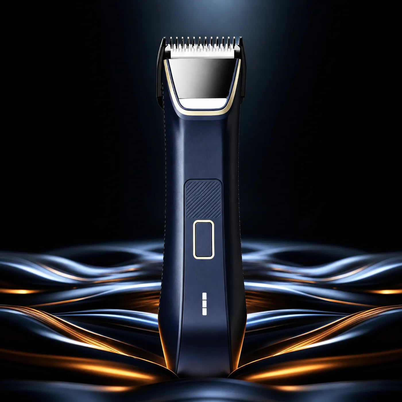 JENTMAN ONE precision body trimmer in a sculpted navy and gold setting